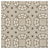 Beige Brown Black White Aztec Mosaic Pattern Stof (Close Up)