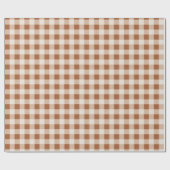 Beige Brown Buffalo Plaid Holiday Cadeaupapier (Vlak)