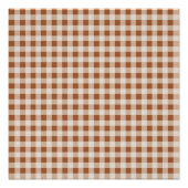 Beige Brown Buffalo Plaid Holiday Perfect Poster (Voorkant)