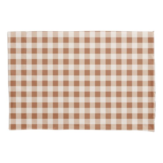 Beige Brown Buffalo Plaid Rustieke Decor Kussensloop (Voorkant)