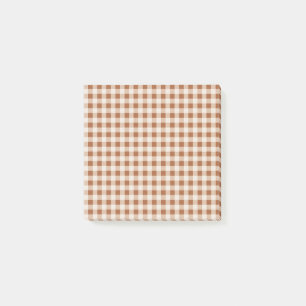 Beige Brown Buffalo Plaid Rustieke Herinneringen Post-it® Notes