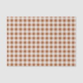 Beige Brown Buffalo Plaid voor vakantie geschenken Tissuepapier (Voorkant)