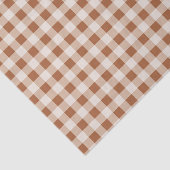 Beige Brown Buffalo Plaid voor vakantie geschenken Tissuepapier (Detail)