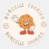 Beige Brown Cookies Product Ronde Sticker (Voorkant)