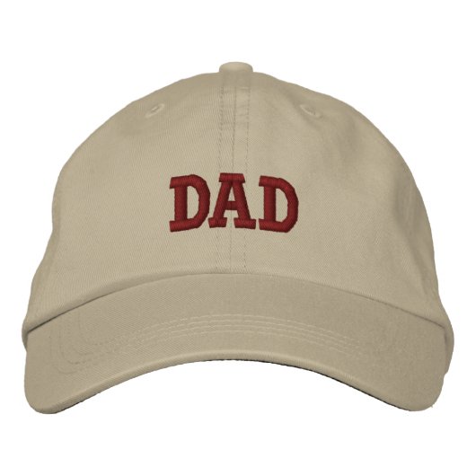 Beige Brown Dad Embroized Baseball Pet (Voorkant)