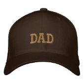 Beige Brown Dad Embroized Baseball Pet (Voorkant)