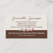 Beige Brown Elegant Modern Bakery Visitekaartje (Achterkant)