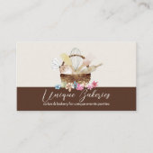 Beige Brown Elegant Modern Bakery Visitekaartje (Voorkant)