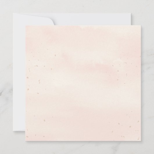 Beige Brown Floral Baby shower Save the Date (Achterkant)