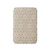  Beige Brown Geometric Retro Stars Patroon Badmat (Voorkant Verticaal)