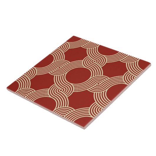  Beige Brown heeft zeven geometrische tegeluitdrog Tegeltje (Zijkant)