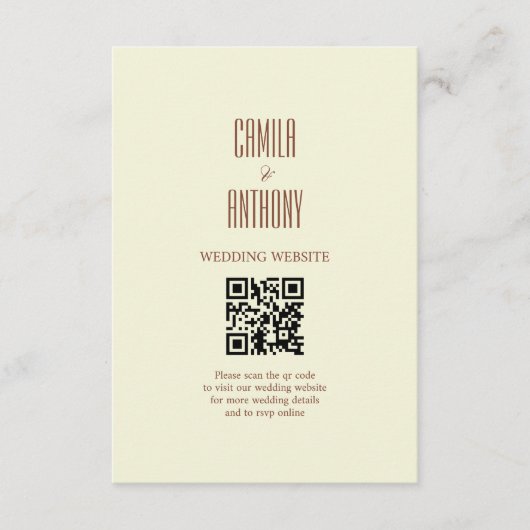 Beige Brown Informatiekaartje (Voorkant)