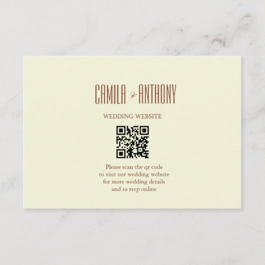 Beige Brown Informatiekaartje (Voorkant)