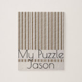 Beige Brown Jigzaag Puzzle Legpuzzel (Verticaal)