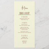 Beige Brown Menu (Voorkant)