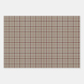 Beige Brown Plaid Classic Pattern Rustic Inpakpapier Vel (Voorkant)