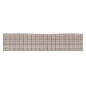 Beige Brown Plaid Classic Pattern Table Runner Korte Tafelloper (Horizontaal)