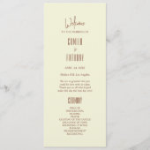 Beige Brown Programmakaart (Voorkant)