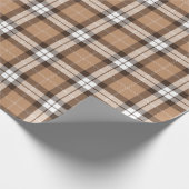 Beige Brown Tartan Pset Scottish Pattern Cadeaupapier (Hoek)