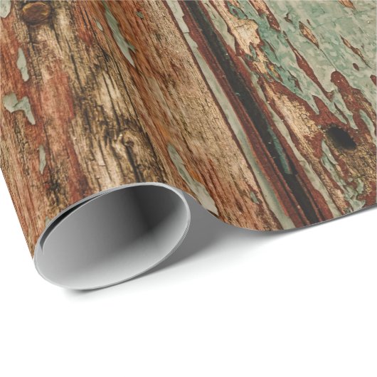 Beige & brown wooden board cadeaupapier (Rol Hoek)