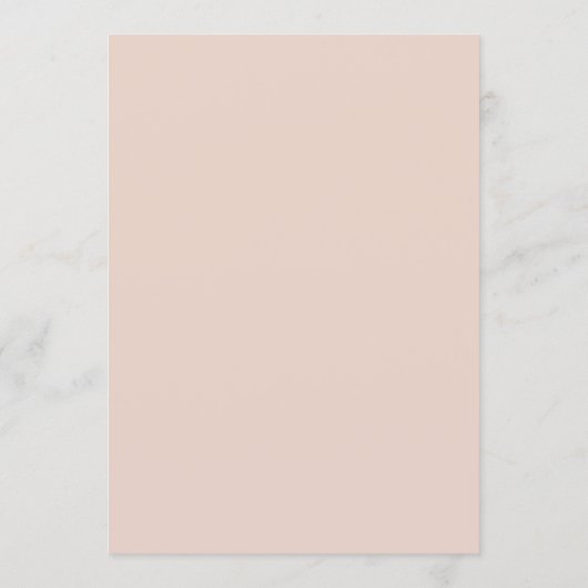 Beige Bruiloft Menu (Achterkant)
