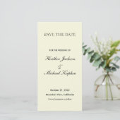 Beige bruiloft professional minimalist save the date (Staand voorkant)