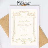  Beige bruiloft uitnodiging Sjabloon