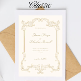 Beige bruiloft uitnodiging Sjabloon