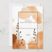 beige bruin abstract Rustic boho Vrijgezellenfeest Kaart (Achterkant)