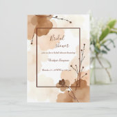beige bruin abstract Rustic boho Vrijgezellenfeest Kaart (Staand voorkant)