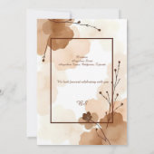 beige bruin abstract Rustic boho Vrijgezellenfeest Kaart (Achterkant)