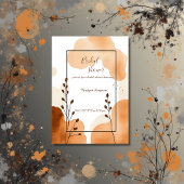 beige bruin abstract Rustic boho Vrijgezellenfeest Kaart