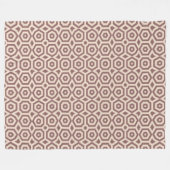 Beige Bruin Geometrisch Patroon Art Deco Fleece Deken (Voorkant (Horizontaal))