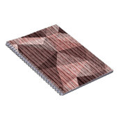 Beige, bruin gestructureerd polygonaal notitieboek (Rechterzijde)