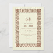 Beige Bruin Islamitisch Geometrisch Twee Grens Bru Kaart (Voorkant)