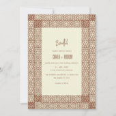 Beige Bruin Islamitisch Geometrisch Twee Grens Bru Kaart (Voorkant)