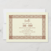 Beige Bruin Islamitisch Geometrisch Twee Grens Bru Kaart (Voorkant)