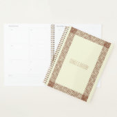 Beige Bruin Islamitisch Geometrisch Twee Grens Bru Planner (Display)