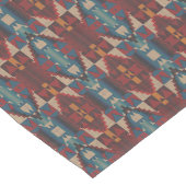 Beige Bruin Maroon Rood Donkerblauw Blauwgroen Tri Korte Tafelloper (Hoek)