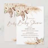 Beige bruin Pampas Grass Vrijgezellenfeest Kaart (Voorkant / Achterkant)