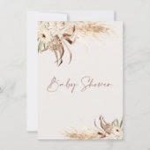 Beige bruin Pampas Grass Vrijgezellenfeest Kaart (Achterkant)