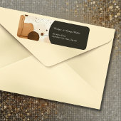beige bruin Rustic Warm abstract Retour Adres Etiket