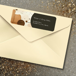 beige bruin Rustic Warm abstract Retour Adres Etiket