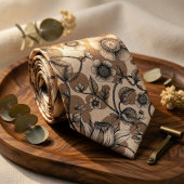 Beige Bruin Stropdas