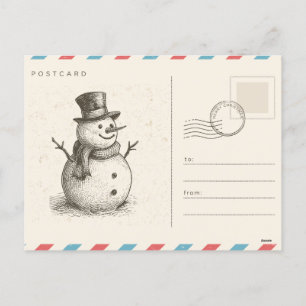 Beige Bruin Vintage Kerstfoto Feestdagenkaart