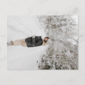 Beige Bruin Vintage Kerstfoto Feestdagenkaart (Voorkant)