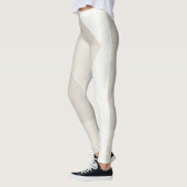 Beige bruin-witte pasta kleuren Modern elegant Leggings (Links)