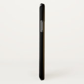 Beige Bruin & Zwart Verticale Strepen Monogram Case-Mate iPhone Case (Achterkant / rechts)