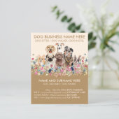 Beige Bruine Botanische Honden Flyer (Staand voorkant)