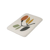 Beige, bruine en groene botanische afbeelding badmat (Gekanteld)